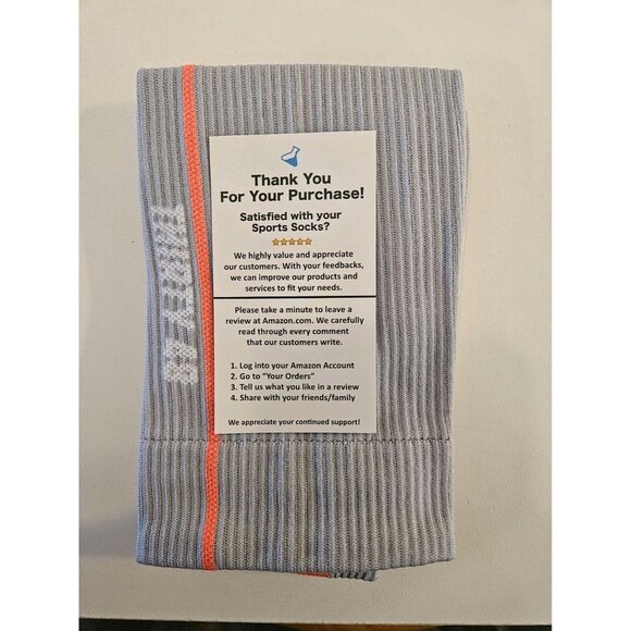 Thirty48 Compression Sleeves Gray Orange LRG Improved Blood Flow Injury Recovery - Picture 6 of 9